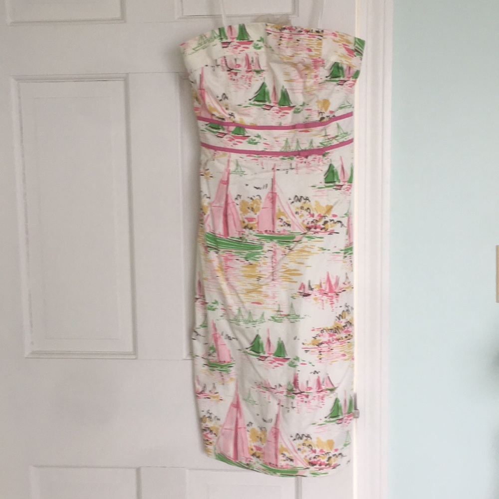 Nautical Strapless Sailboat Dress